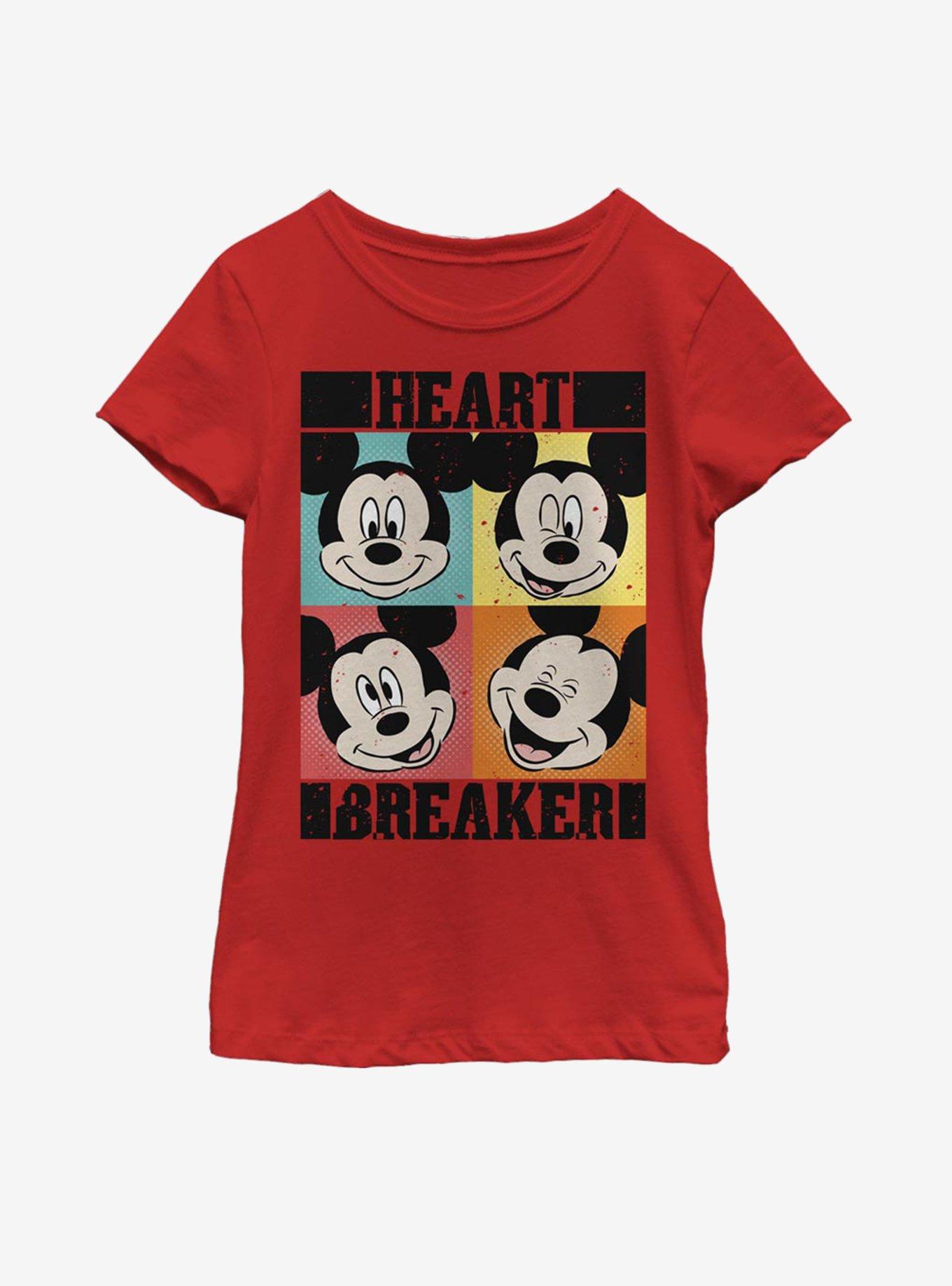 Disney Mickey Mouse Heart Youth Girls T-Shirt, , hi-res