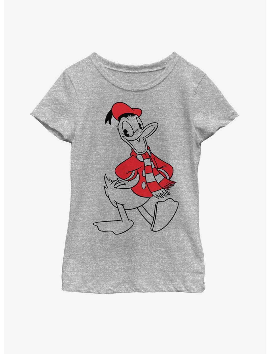 Disney Donald Duck Holiday Fill Youth Girls T-Shirt, ATH HTR, hi-res