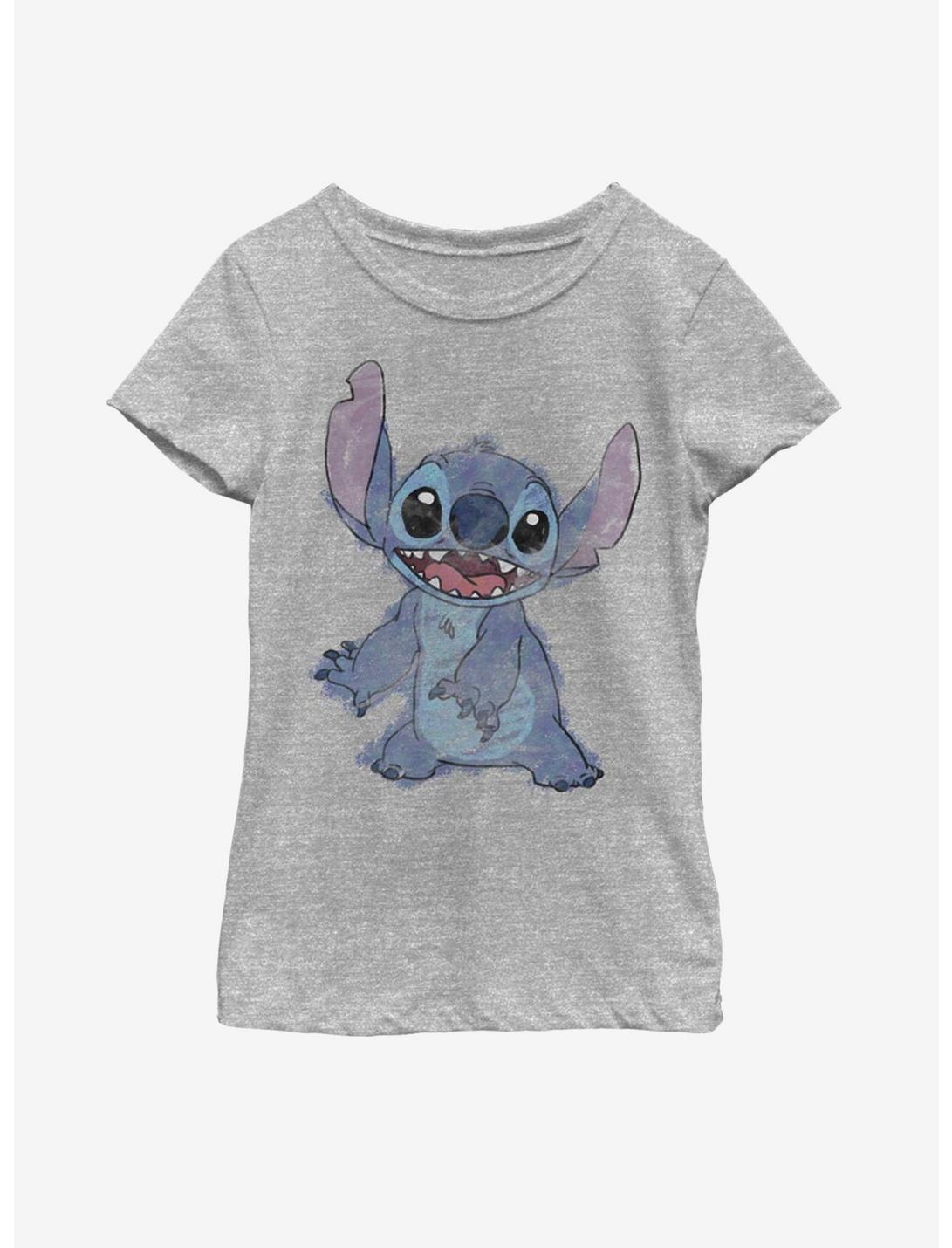 Disney Lilo And Stitch Sketched Stitch Youth Girls T-Shirt, ATH HTR, hi-res