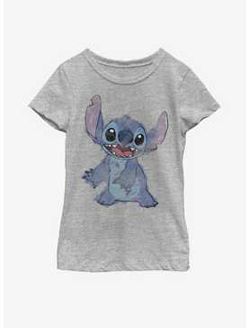 Disney Lilo And Stitch Sketched Stitch Youth Girls T-Shirt, , hi-res