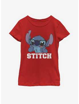 Disney Lilo And Stitch Thinking Glasses Youth Girls T-Shirt, , hi-res