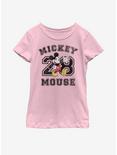 Disney Mickey Mouse Collegiate Youth Girls T-Shirt, PINK, hi-res