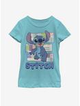 Disney Lilo And Stitch Patterned Stitch Youth Girls T-Shirt, TAHI BLUE, hi-res