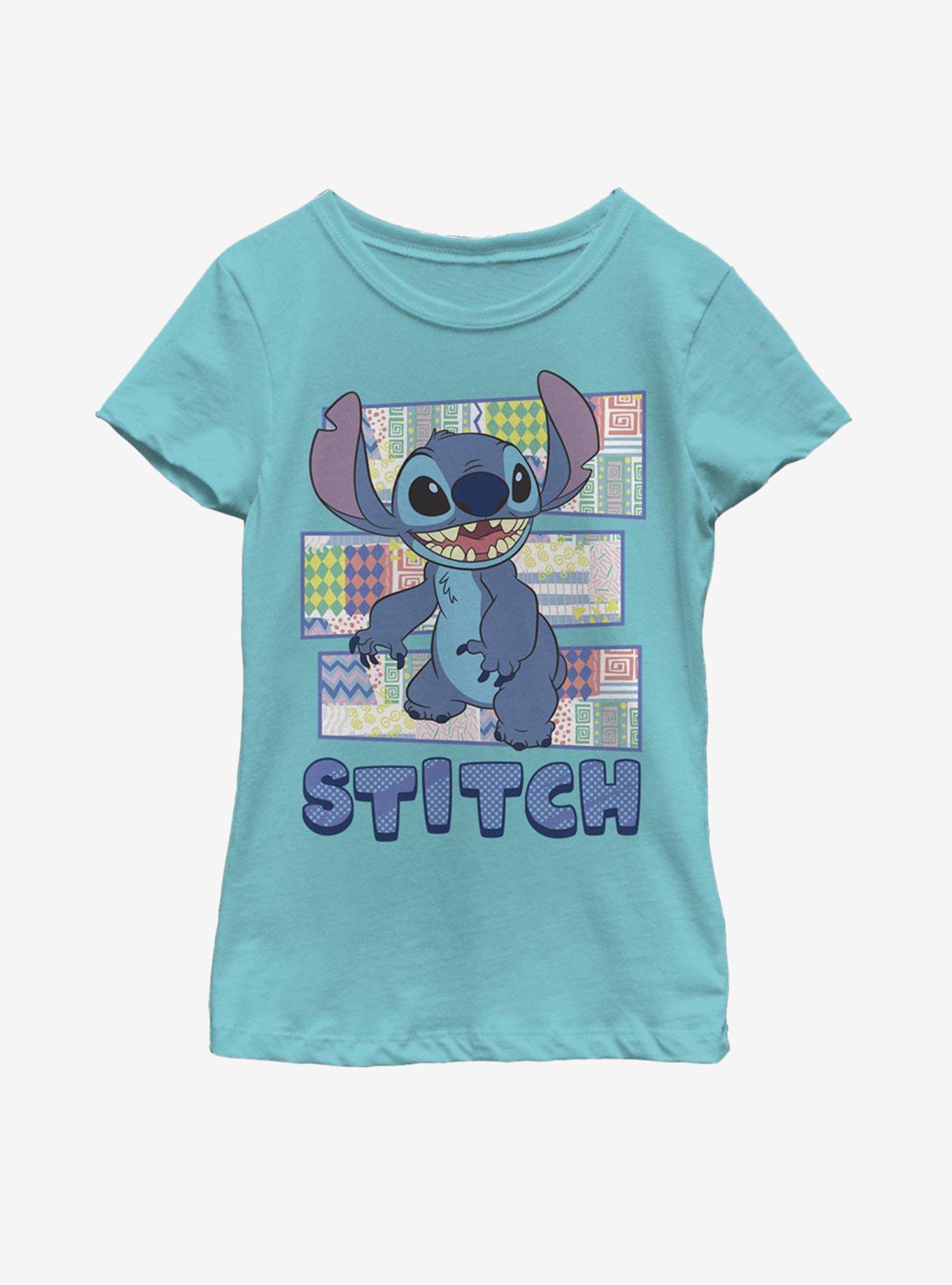 Girls' Lilo & Stitch Short Sleeve Graphic T-Shirt - Blue XS