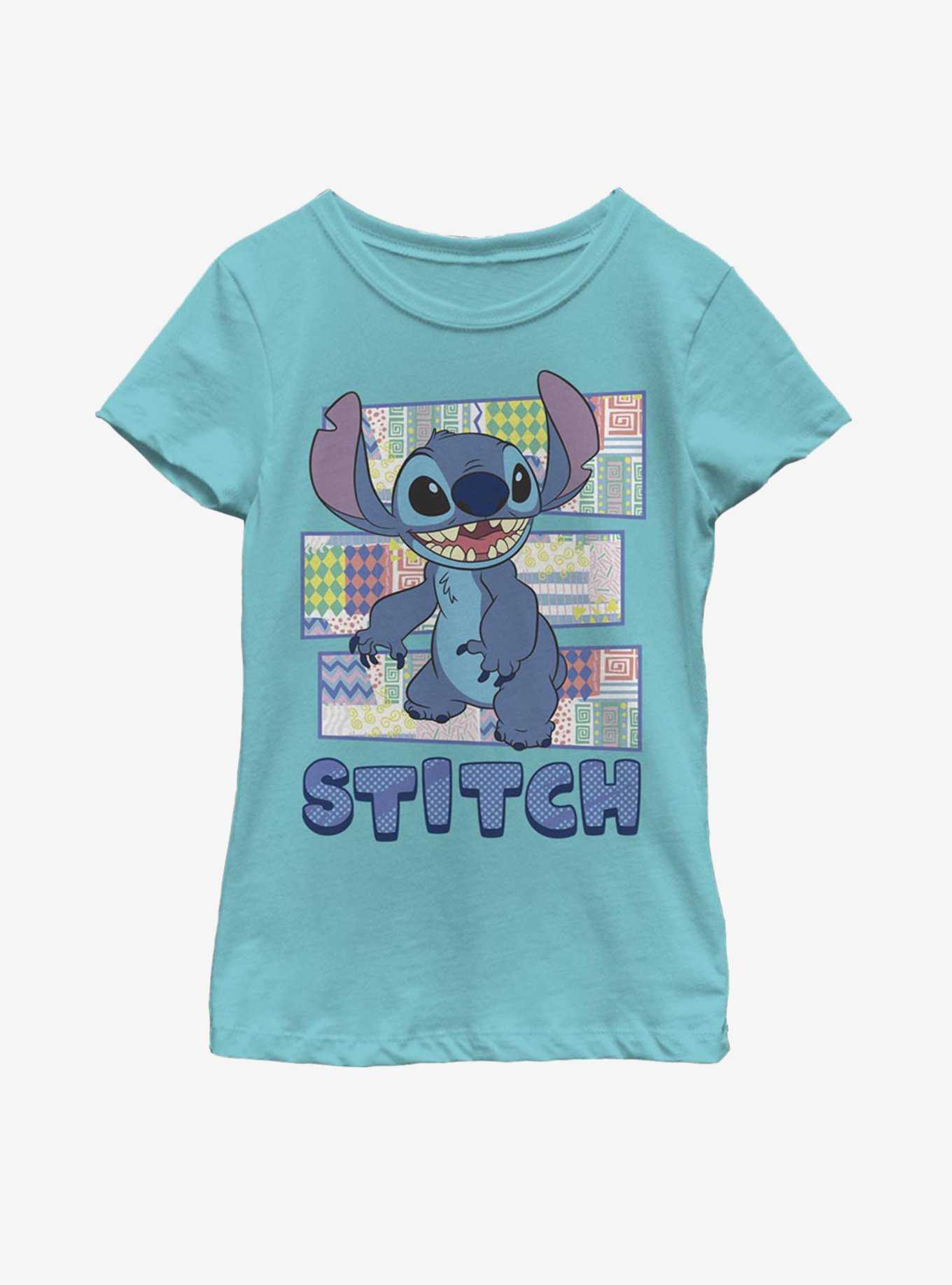Disney Lilo And Stitch Patterned Stitch Youth Girls T-Shirt, , hi-res