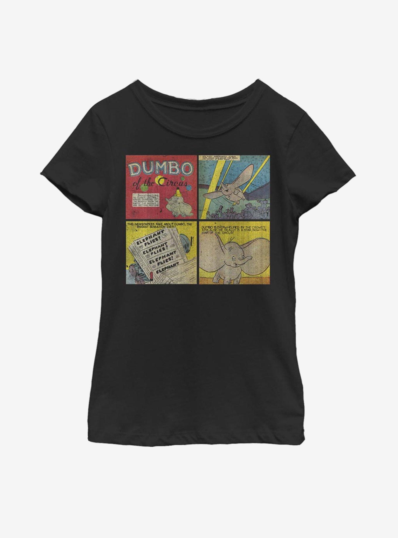 Disney Dumbo Comic Panel Youth Girls T-Shirt, , hi-res