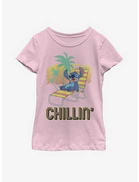 Disney Lilo And Stitch Chillin' Stitch Youth Girls T-Shirt, , hi-res