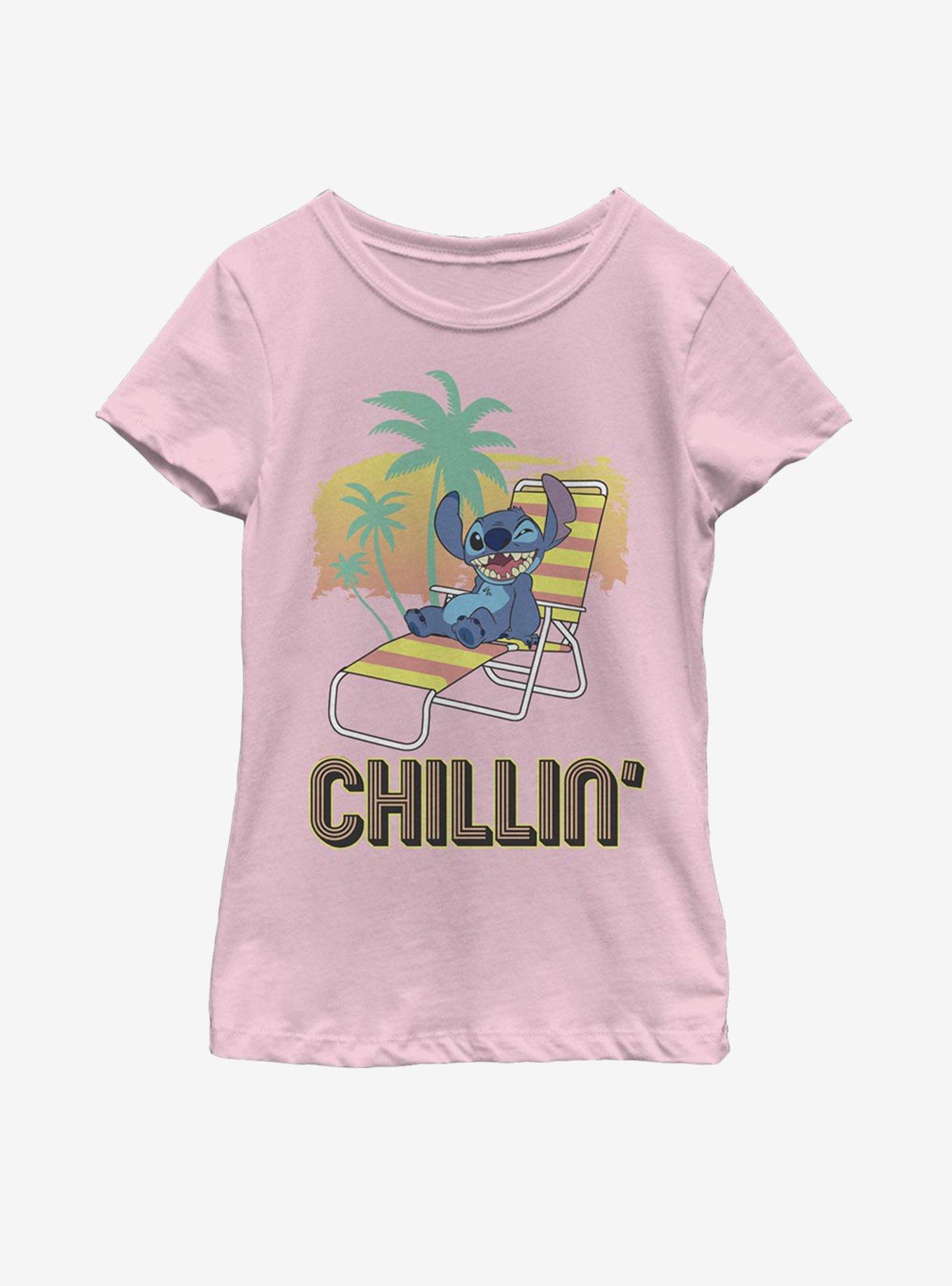 Disney Lilo And Stitch Chillin' Stitch Youth Girls T-Shirt, , hi-res