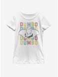 Disney Dumbo Face Youth Girls T-Shirt, WHITE, hi-res