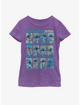 Disney Lilo And Stitch Emotions Of Stitch Youth Girls T-Shirt, , hi-res