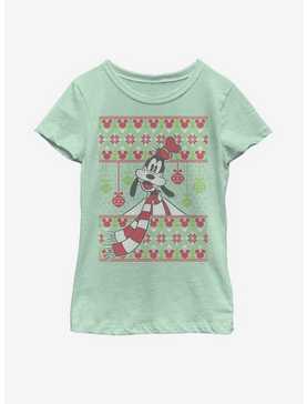 Disney Goofy Ornament Christmas Pattern Youth Girls T-Shirt, , hi-res