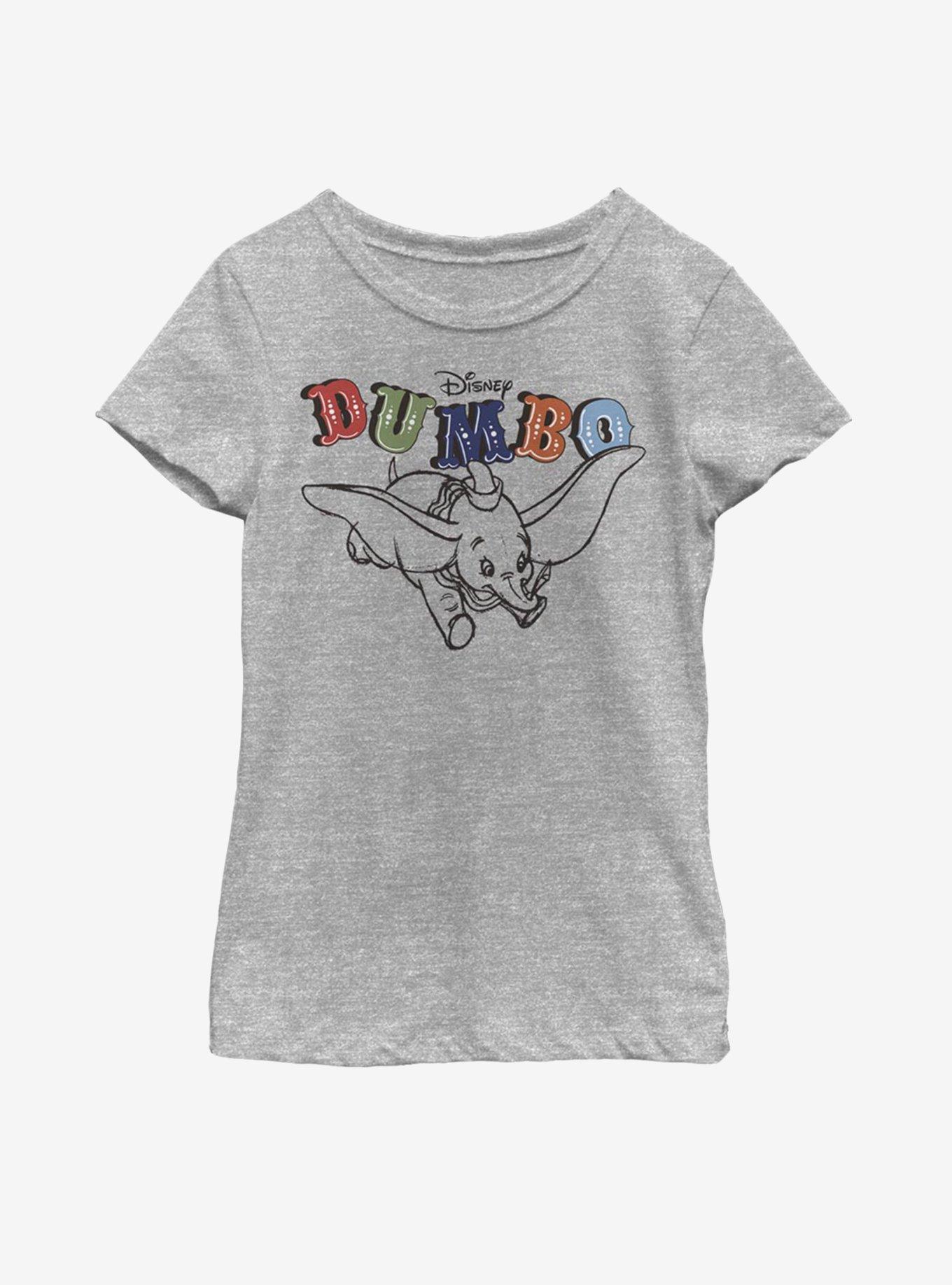 Disney Dumbo Flying Circus Youth Girls T-Shirt, ATH HTR, hi-res