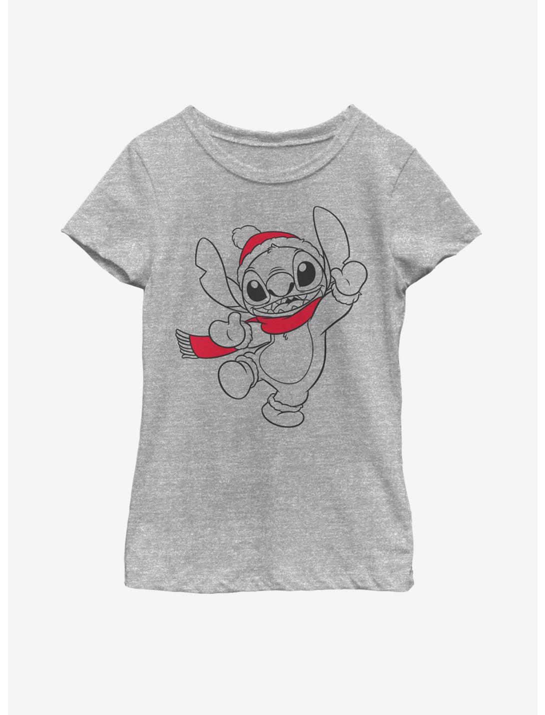 Disney Lilo And Stitch Holiday Youth Girls T-Shirt, ATH HTR, hi-res