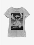Disney Lilo And Stitch Linear Stitch Youth Girls T-Shirt, ATH HTR, hi-res
