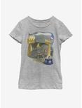 Disney Dumbo Illustrated Elephant Youth Girls T-Shirt, ATH HTR, hi-res