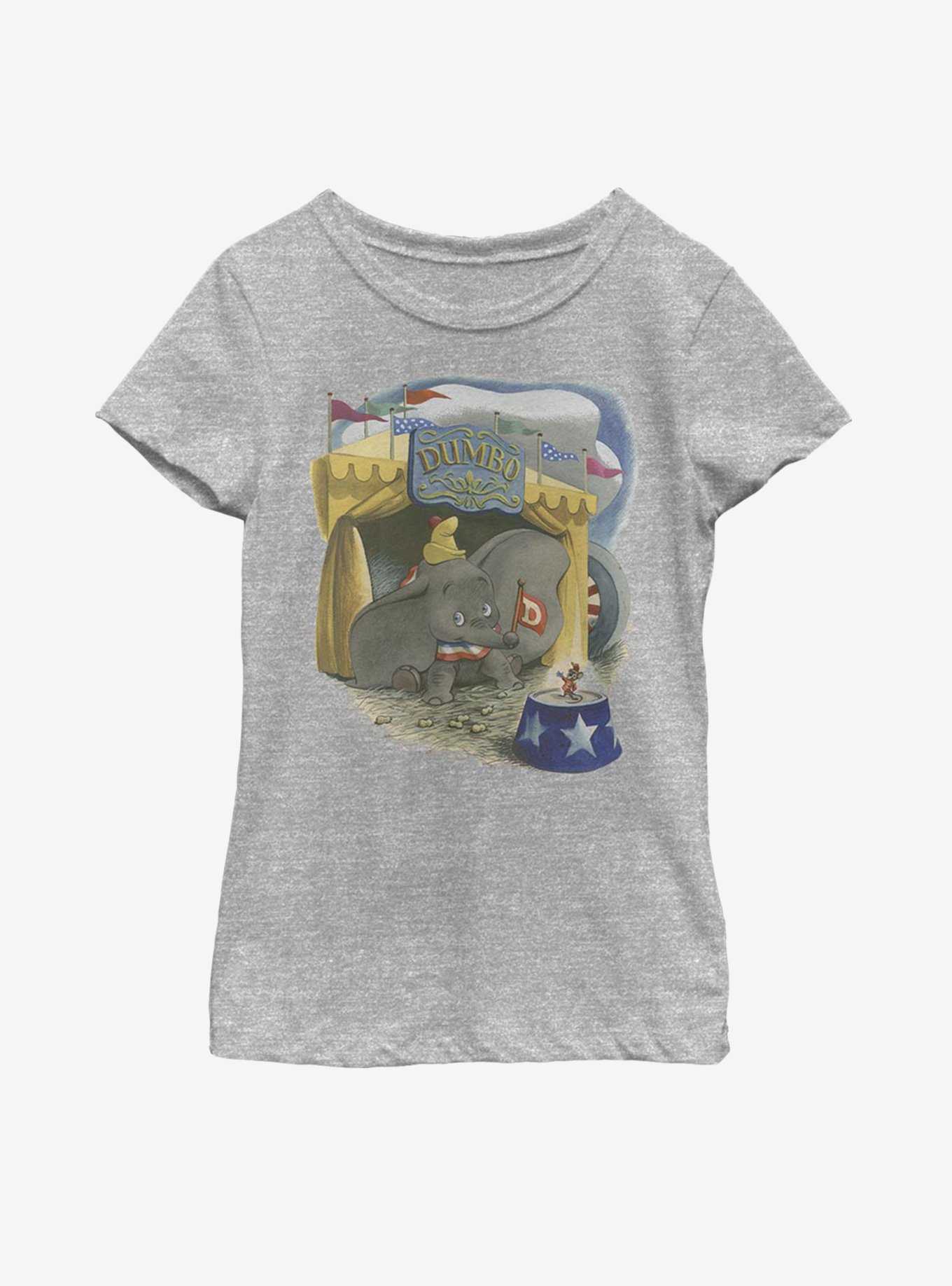Disney Dumbo Illustrated Elephant Youth Girls T-Shirt, , hi-res