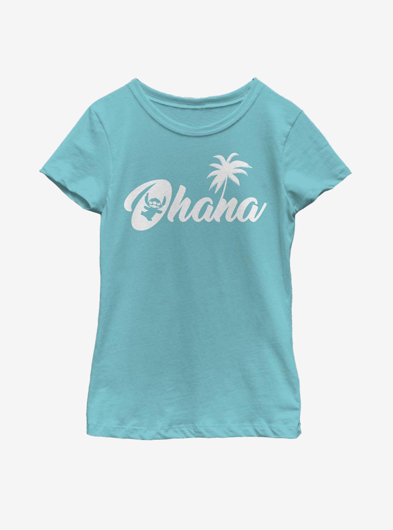 Disney Lilo And Stitch Silhouette Ohana Youth Girls T-Shirt, , hi-res