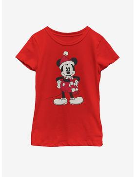 Disney Mickey Mouse Santa Hat Youth Girls T-Shirt, , hi-res
