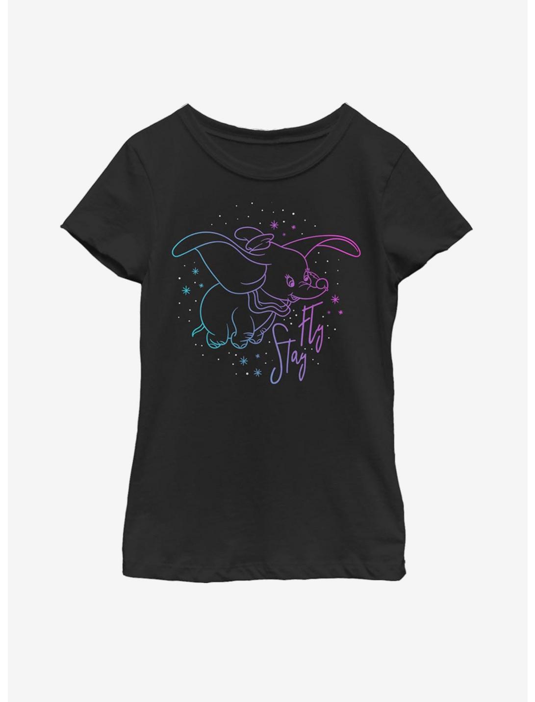 Disney Dumbo Stay Fly Constellation Youth Girls T-Shirt, BLACK, hi-res