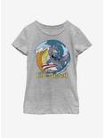 Disney Lilo And Stitch Surf Youth Girls T-Shirt, ATH HTR, hi-res
