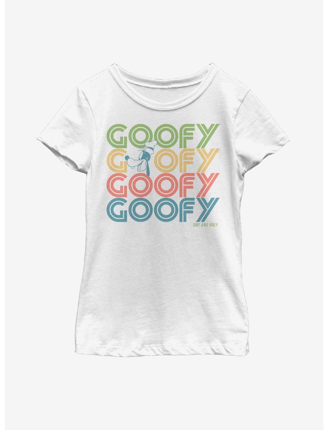 Disney Mickey Mouse Retro Stack Goofy Youth Girls T-Shirt, WHITE, hi-res