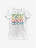 Disney Mickey Mouse Retro Stack Goofy Youth Girls T-Shirt, WHITE, hi-res