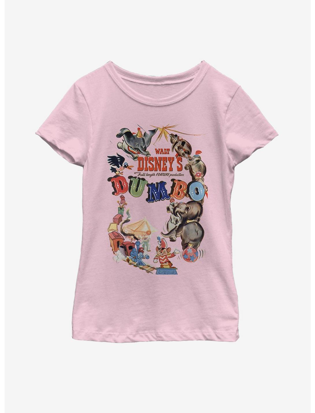 Disney Dumbo Theatrical Poster Youth Girls T-Shirt, PINK, hi-res