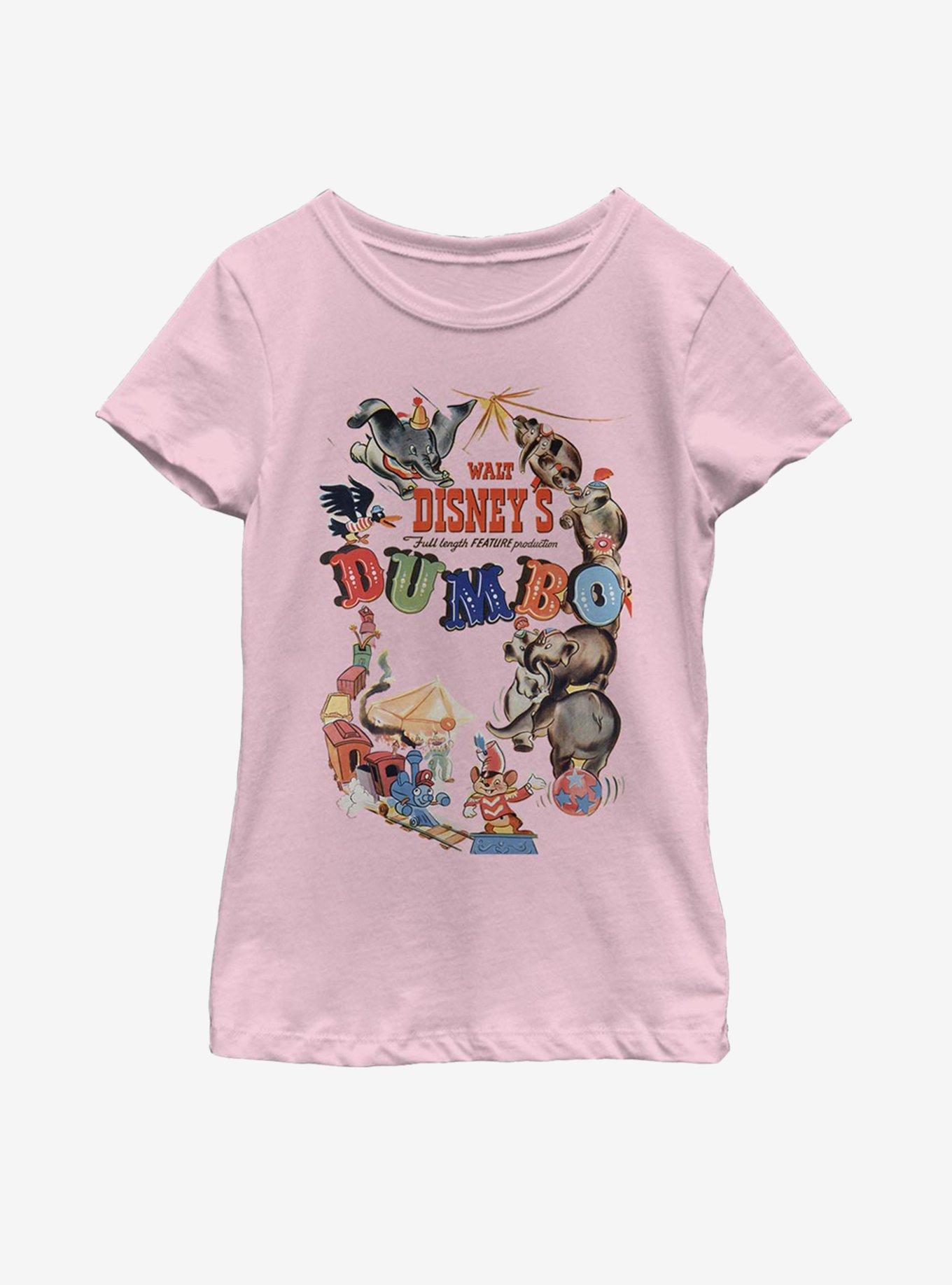 Disney Dumbo Theatrical Poster Youth Girls T-Shirt, PINK, hi-res