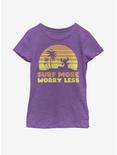 Disney Lilo And Stitch Surf More Worry Less Youth Girls T-Shirt, PURPLE BERRY, hi-res