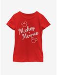 Disney Mickey Mouse Signed Together Youth Girls T-Shirt, RED, hi-res