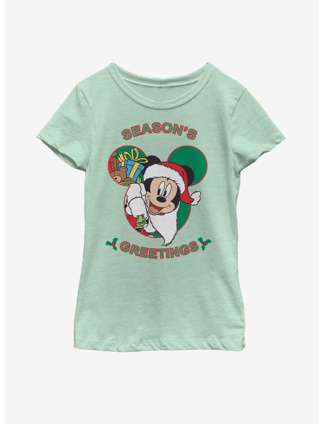 Disney Mickey Mouse Greetings Youth Girls T-Shirt, MINT, hi-res