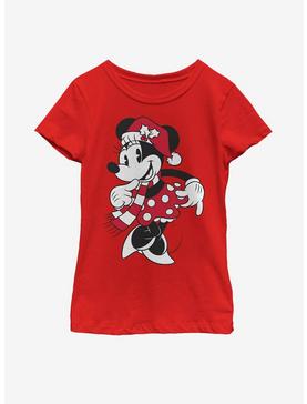 Disney Mickey Mouse Minnie Santa Hat Youth Girls T-Shirt, , hi-res