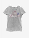 Disney Lilo And Stitch Title Script Youth Girls T-Shirt, ATH HTR, hi-res
