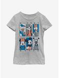 Disney Mickey Mouse Sensational Six Muted Youth Girls T-Shirt, ATH HTR, hi-res