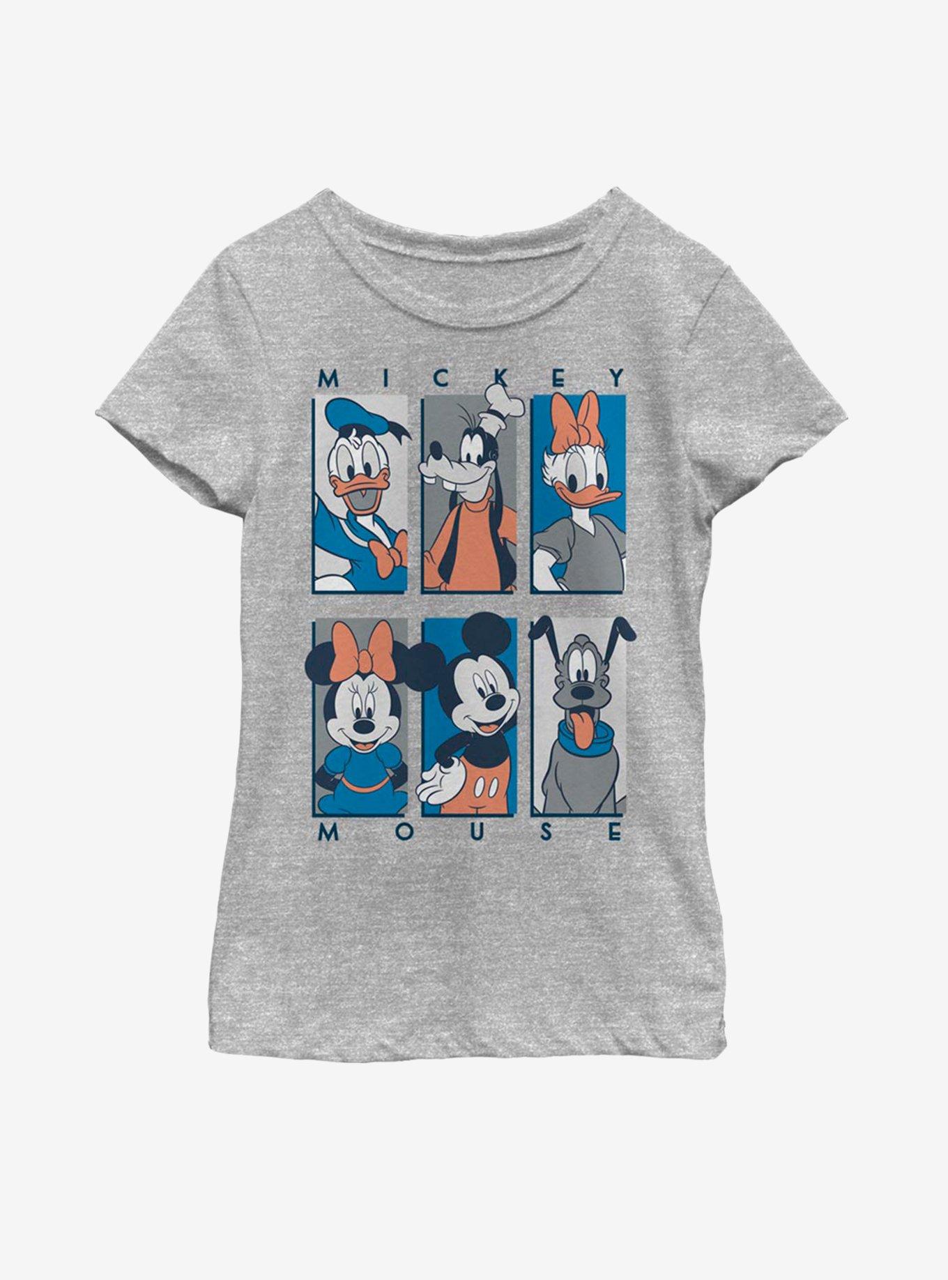 Disney Mickey Mouse Sensational Six Muted Youth Girls T-Shirt, ATH HTR, hi-res