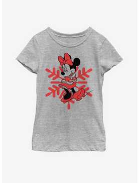 Disney Mickey Mouse Minnie Snowflake Youth Girls T-Shirt, , hi-res