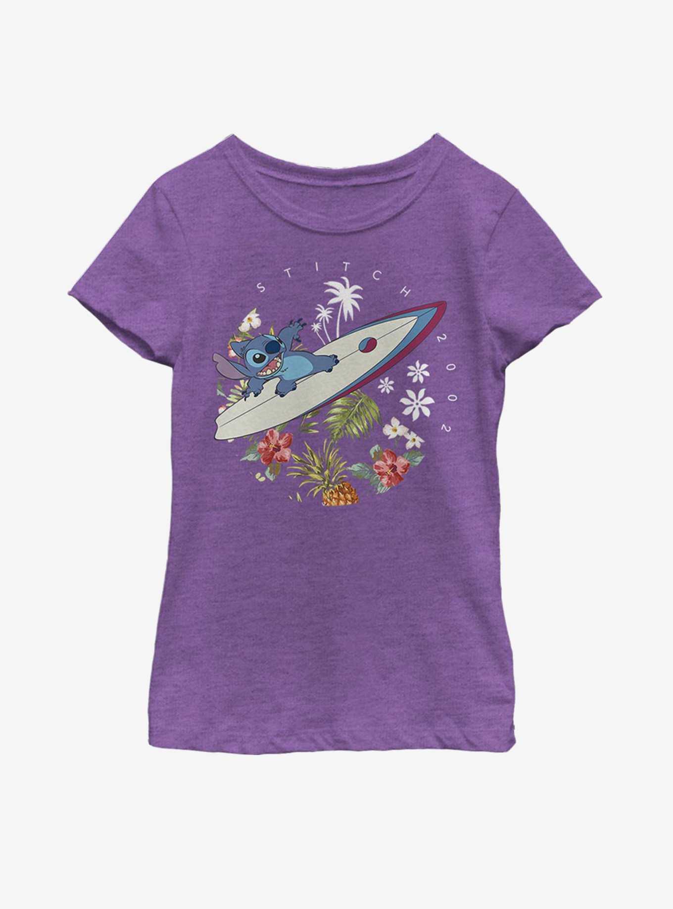 Disney Lilo And Stitch Surfer Dude Youth Girls T-Shirt, , hi-res
