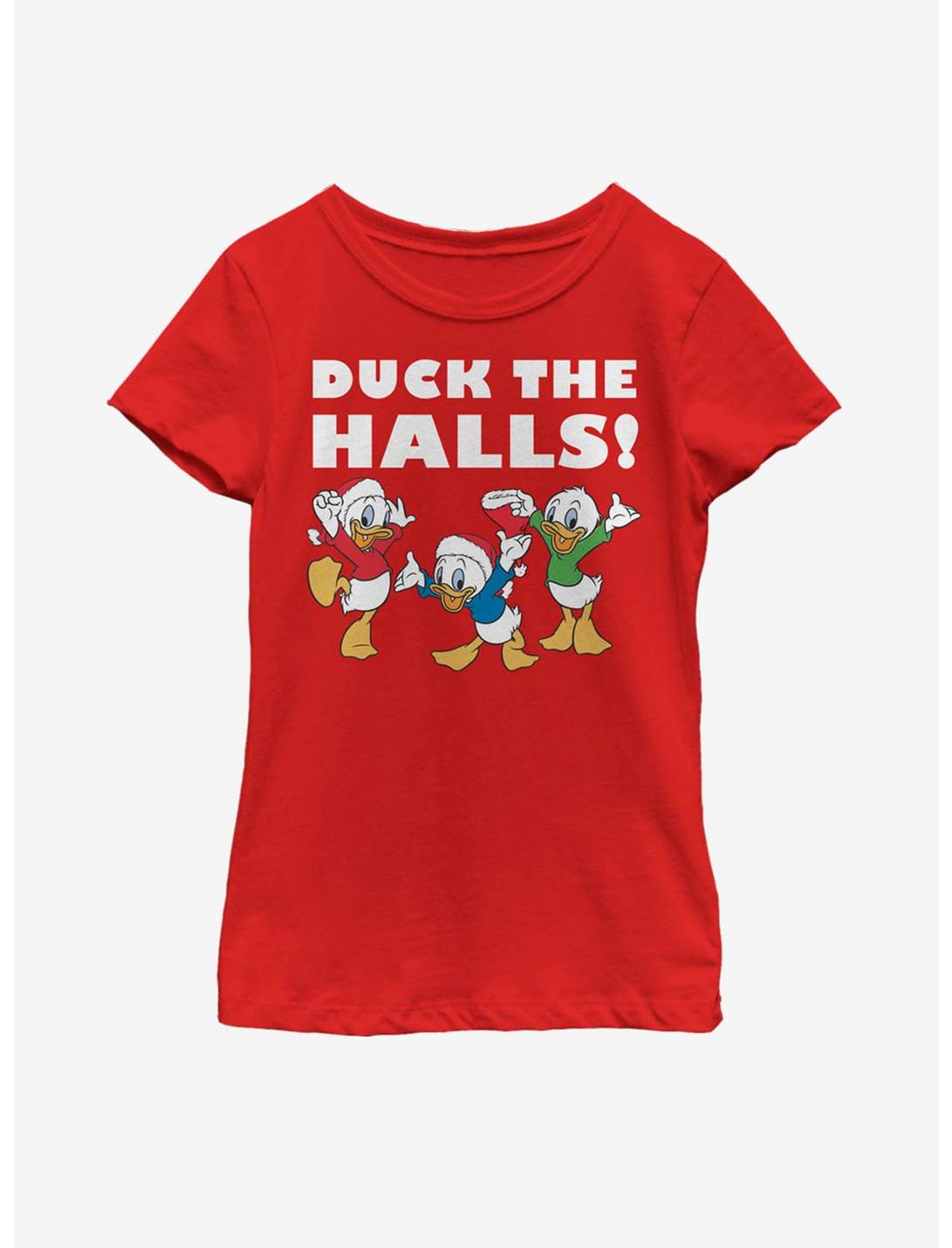 Disney Huey, Dewey And Louie Holiday Youth Girls T-Shirt, RED, hi-res