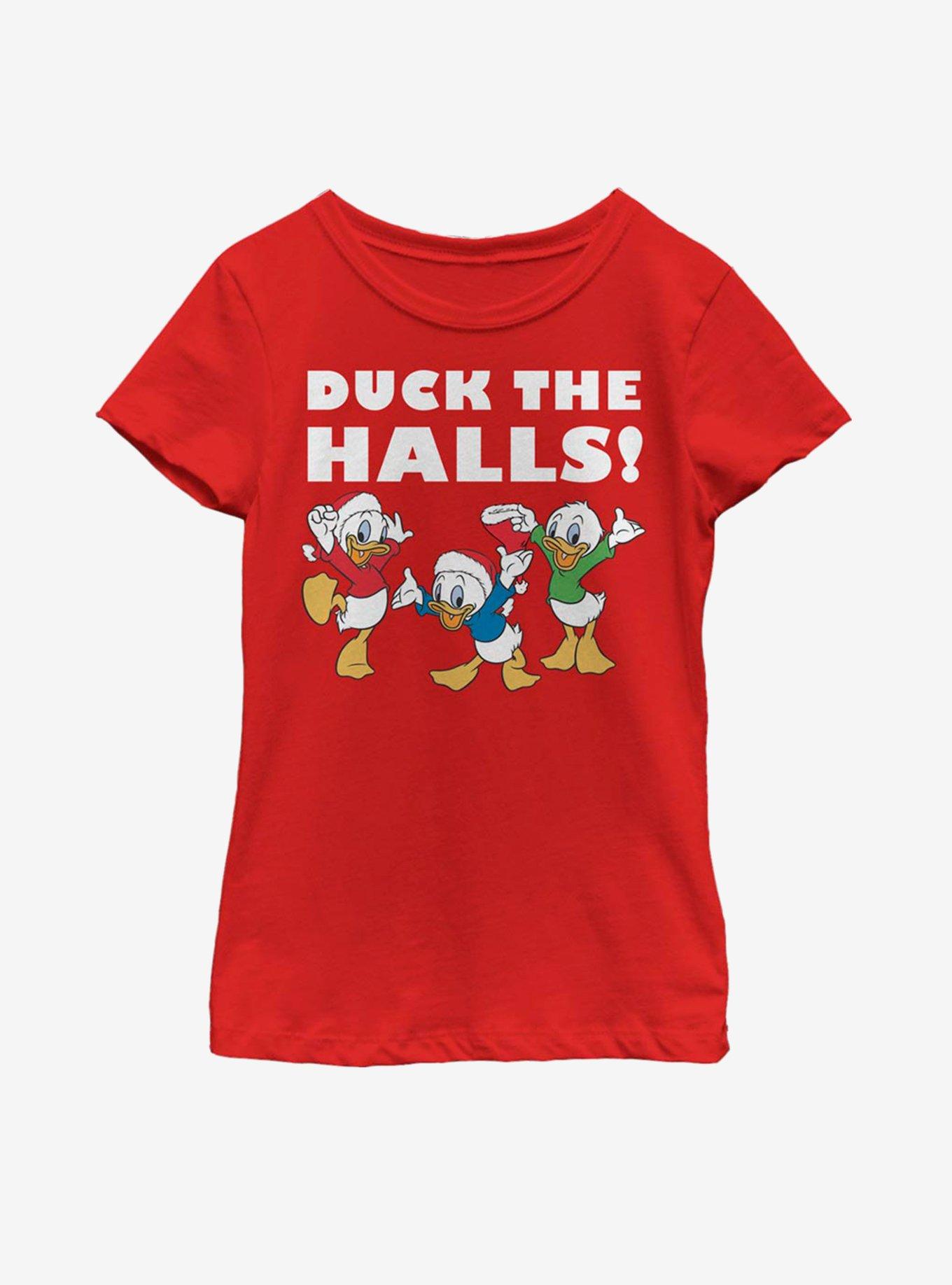 Disney Huey, Dewey And Louie Holiday Youth Girls T-Shirt, RED, hi-res