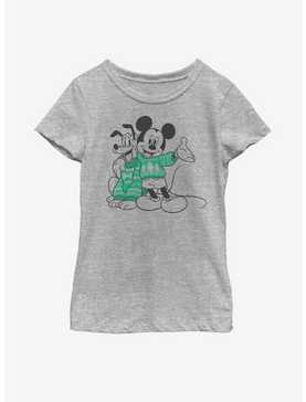 Disney Mickey Mouse Christmas Pattern Pals Youth Girls T-Shirt, , hi-res
