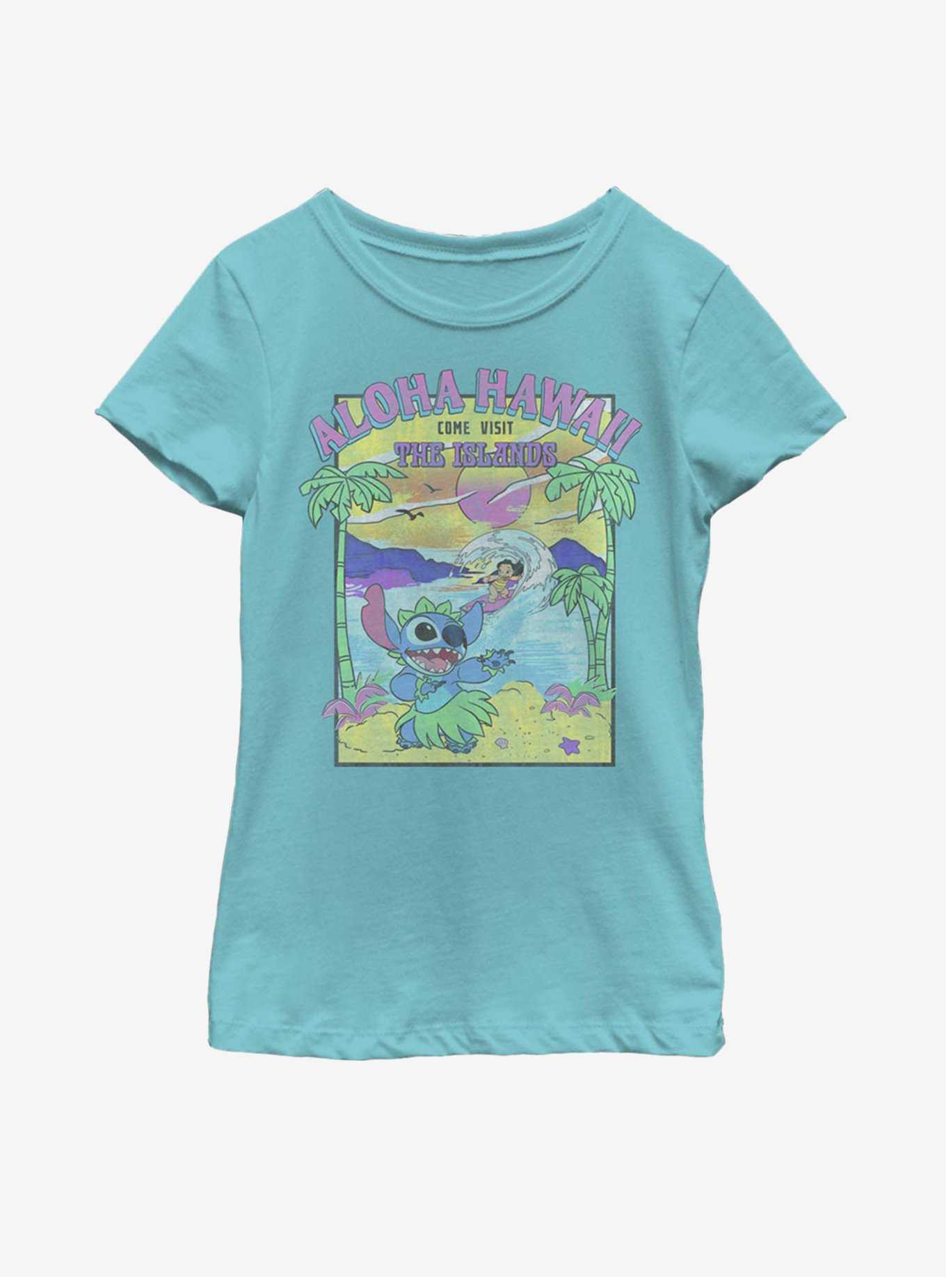 Disney Lilo And Stitch Visit The Islands Youth Girls T-Shirt, , hi-res