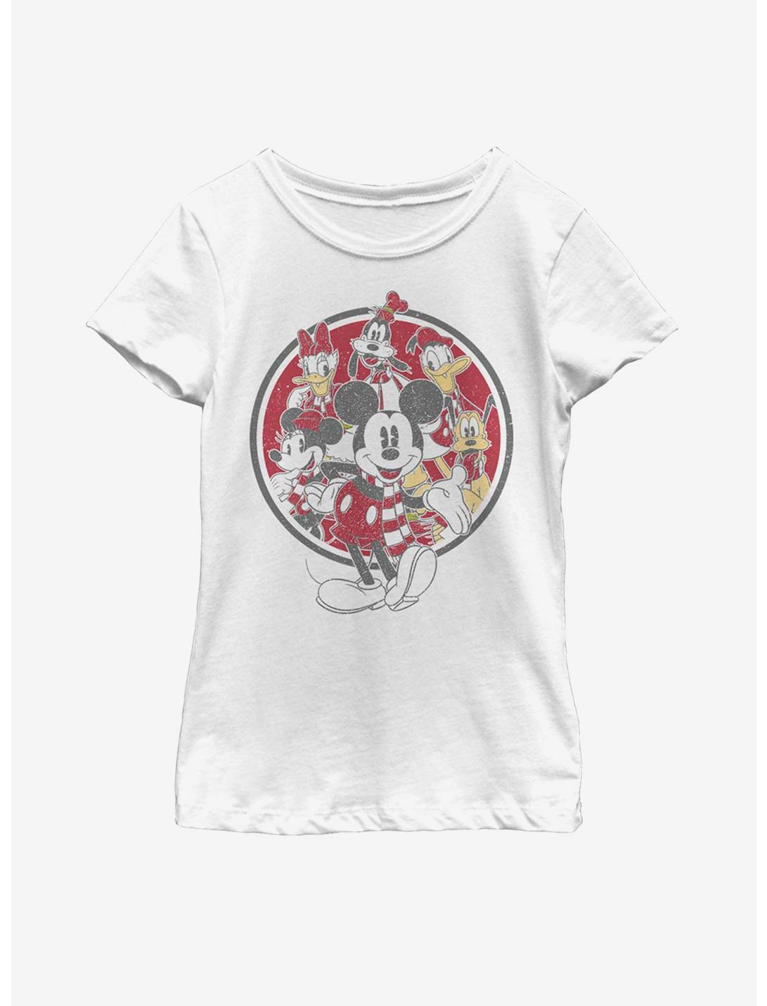 Disney Mickey Mouse Vintage Mickey Friends Youth Girls T-Shirt, WHITE, hi-res