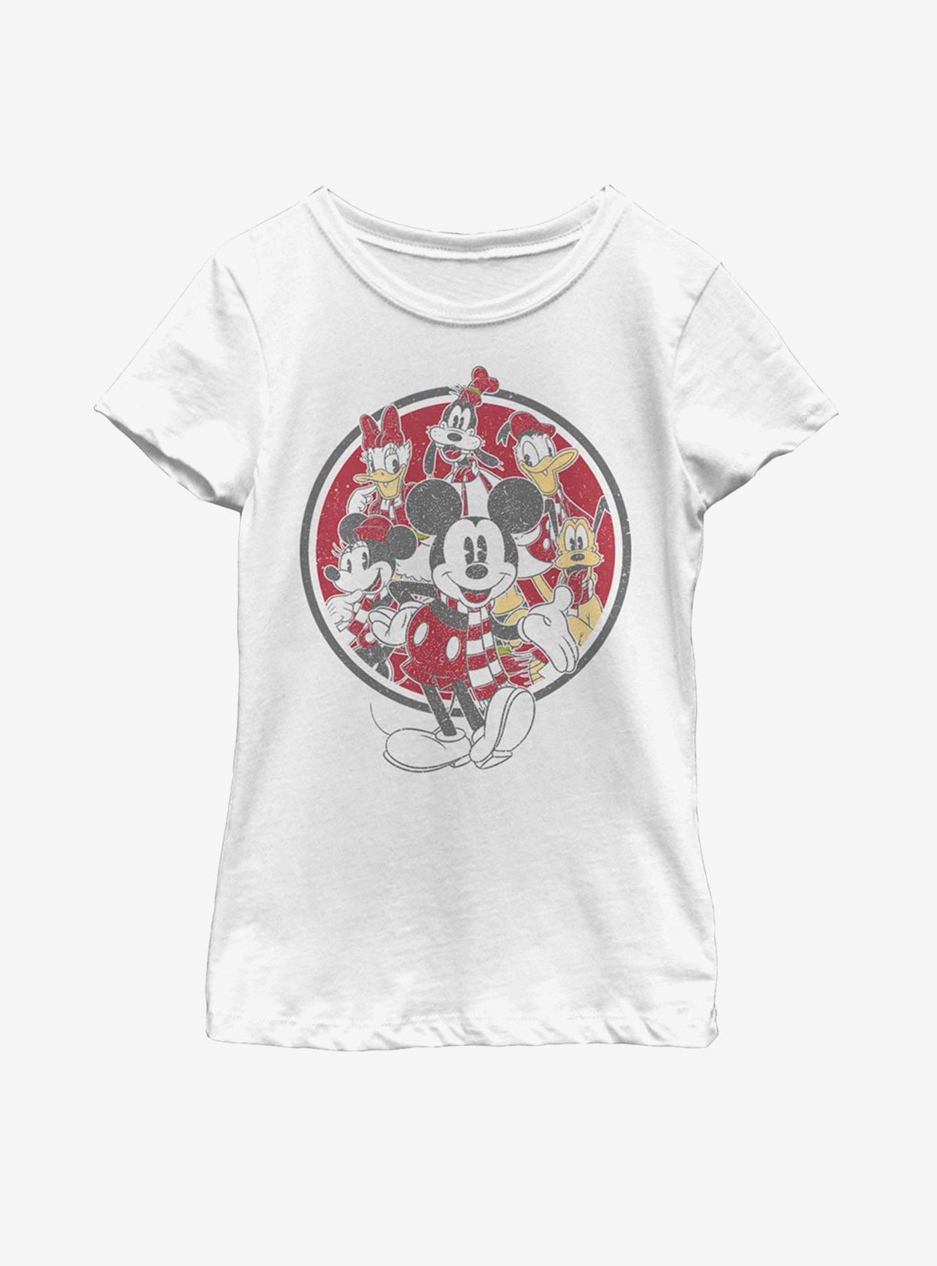 Disney Mickey Mouse Vintage Mickey Friends Youth Girls T-Shirt, WHITE, hi-res