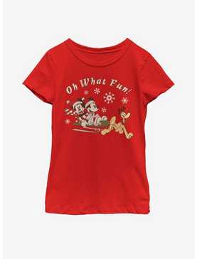 Disney Mickey Mouse Sled Dog Group Youth Girls T-Shirt, , hi-res