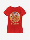 Disney Mickey Mouse Sparkle And Shine Youth Girls T-Shirt, RED, hi-res
