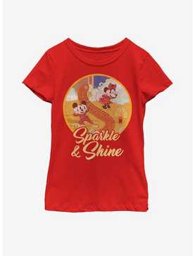 Disney Mickey Mouse Sparkle And Shine Youth Girls T-Shirt, , hi-res