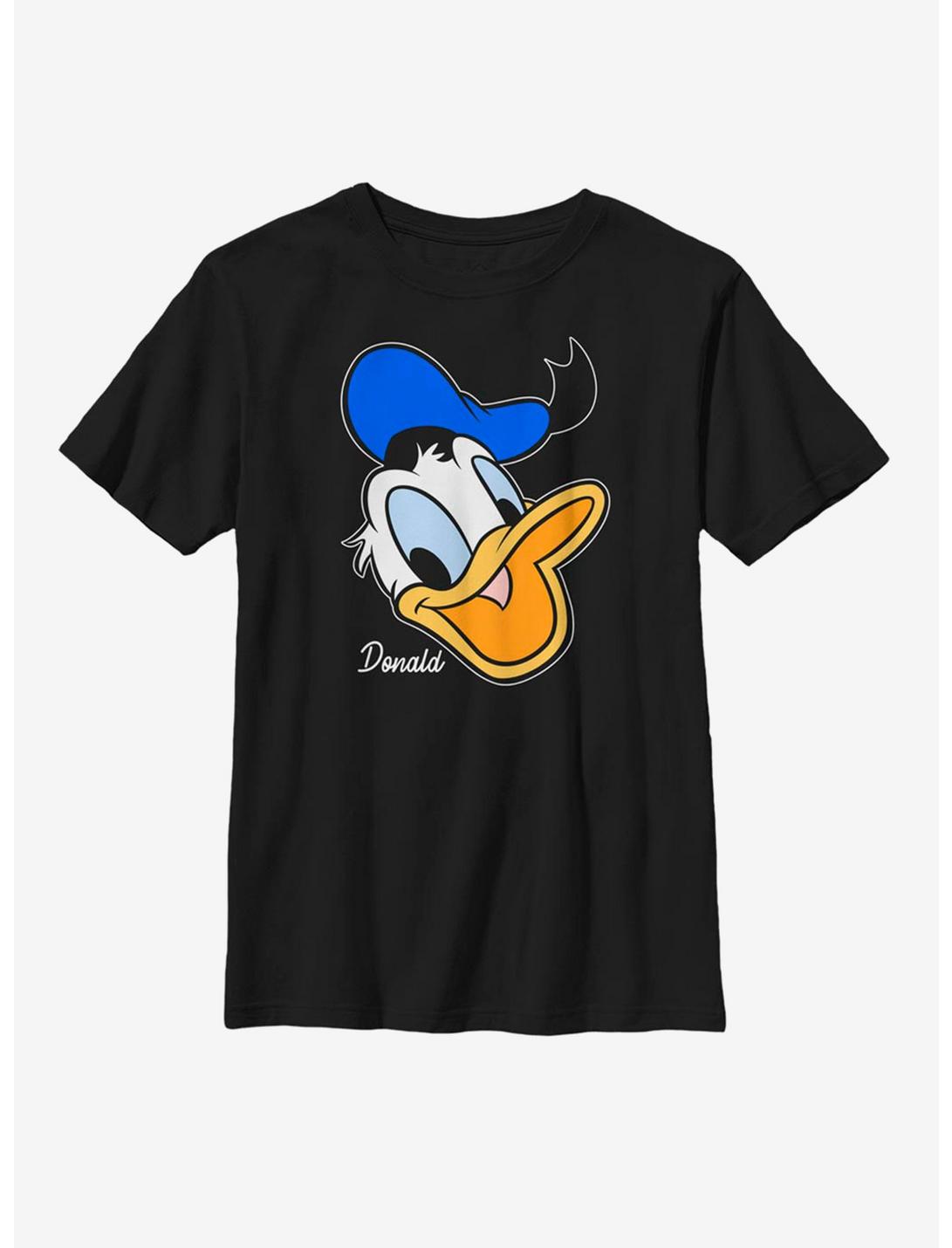 Disney Donald Duck Big Face Youth T-Shirt, BLACK, hi-res