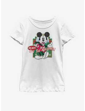 Disney Mickey Mouse Vintage Holiday Mickey Youth Girls T-Shirt, , hi-res