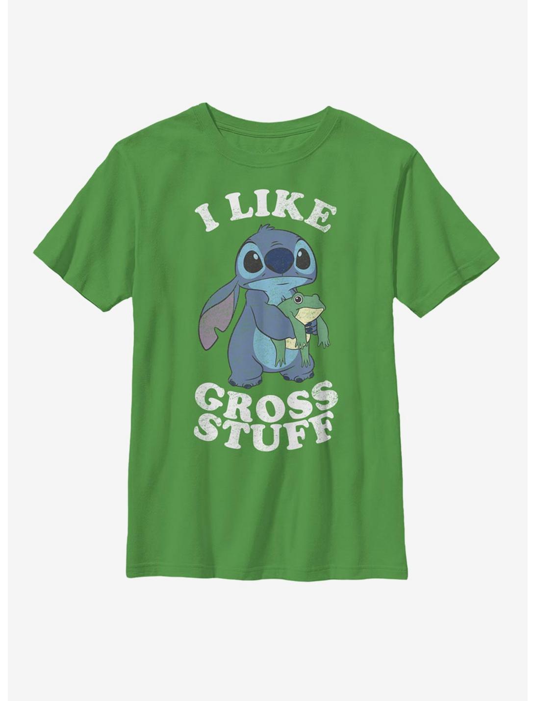 Disney Lilo And Stitch I Like Gross Stuff Youth T-Shirt, KELLY, hi-res