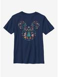 Disney Mickey Mouse Icon Ear Fill Youth T-Shirt, NAVY, hi-res